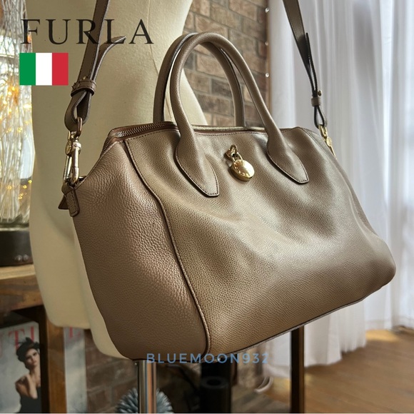 Furla Bags Furla Tan Taupe Large Pebble Leather Shoulder Crossbody Bag Poshmark